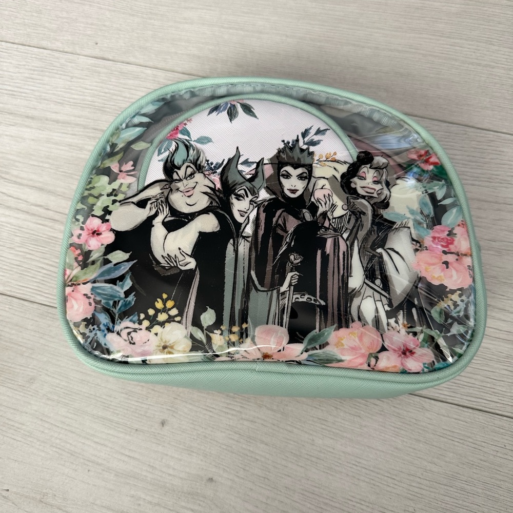 New Disney Villains Floral cosmetic bags- set of 3